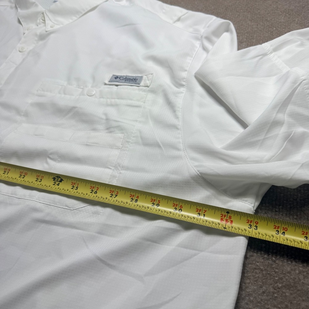 Columbia Mens PFG Tamiami White Long Sleeve Fishing Shirt 5X FS7253 Omni-Shade - Picture 4 of 12